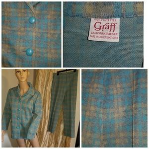 1970s polyester pant suit